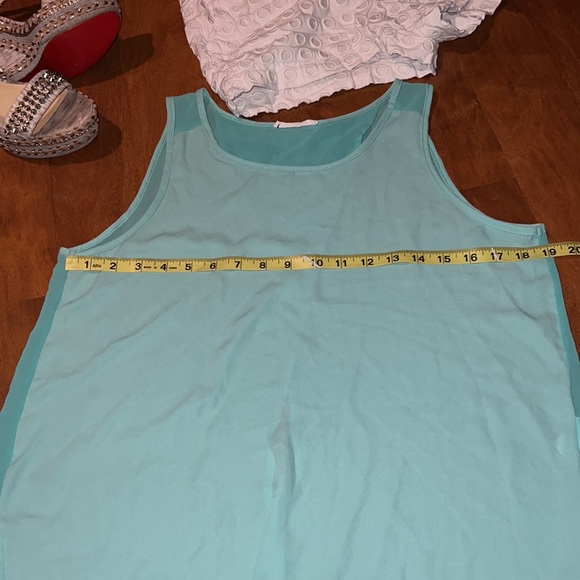 Lush Teal Aqua color Tank Top size S - Picture 5 of 8